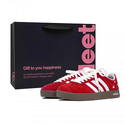 Adidas Neo VL Court 2.0 Abrasion Resistant Low top Skateboard Shoes Unisex Red