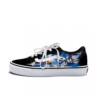 Vans Ward Abrasion Resistant Low Top Skateboard Shoes Men's Blue