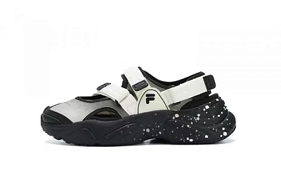 FILA FUSION Conch Mary Jane, Vast Stars Beach Sandals Women's Black White Gray