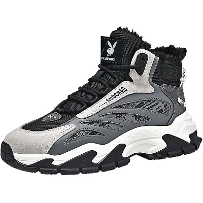 Playboy Snow Boots Men's White/Gray/Black