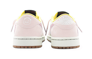 Travis Scott X Jordan Air Jordan 1 Vintage Basketball Shoes Women's Low top Pink White 3 4207032