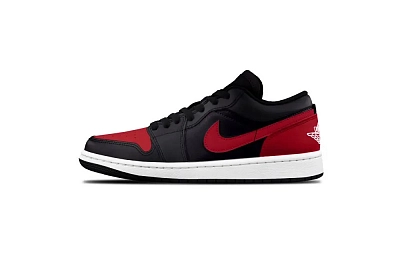 Jordan Air Jordan 1 Banned Cushioning, Wear Resistant Low top Vintage Basketball Shoes Unisex Black Red