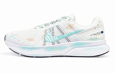 Nike Run Swift 2 Breathable Low top Running Shoes Men's White Green