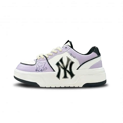 MLB Chunky Liner Taro Meets Meow Abrasion Resistant Low Top Skateboard Shoes Unisex Purple