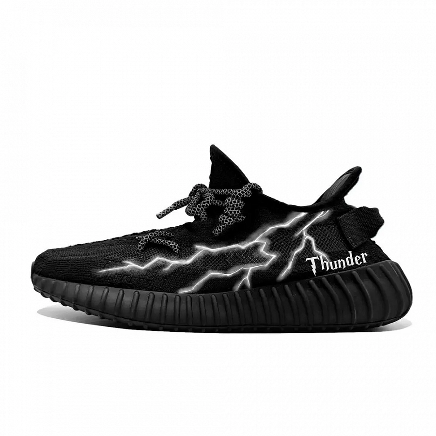 Adidas Originals Yeezy Boost 350 V2 Thunder Lightning Cushioning, Wear Resistant Low top Casual Shoes Unisex Black купить в интернет-магазине Yoocart с быстрой доставкой по России.