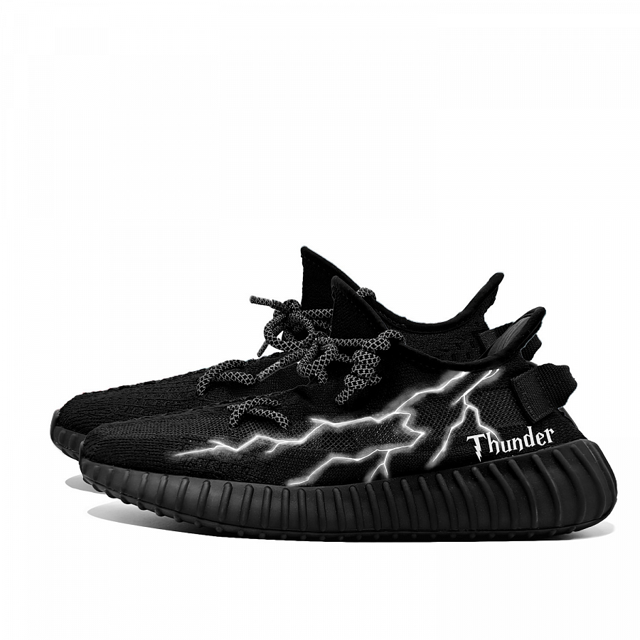 Adidas Originals Yeezy Boost 350 V2 Thunder Lightning Cushioning, Wear Resistant Low top Casual Shoes Unisex Black купить в интернет-магазине Yoocart с быстрой доставкой по России.