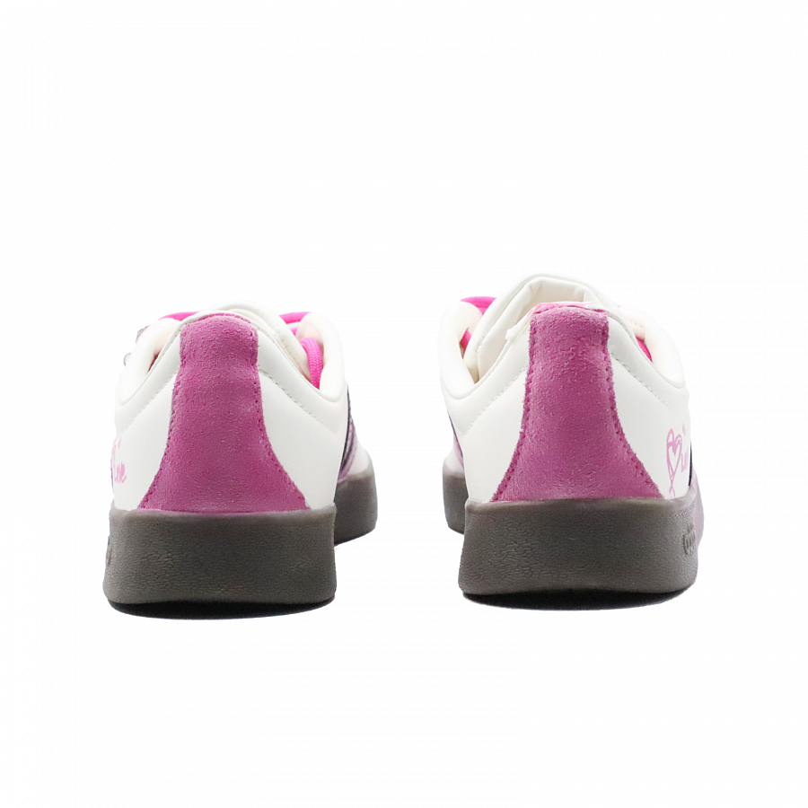 Adidas VL COURT 2.0 Peach Pink Love Coverage Abrasion Resistant Low top Skateboard Shoes Women's Pink White купить в интернет-магазине Yoocart с быстрой доставкой по России.