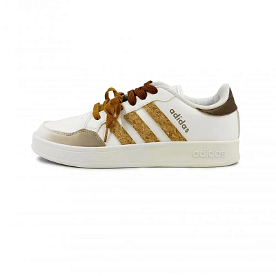 Adidas Neo Breaknet Abrasion Resistant Low Top Skateboard Shoes Unisex Ecru