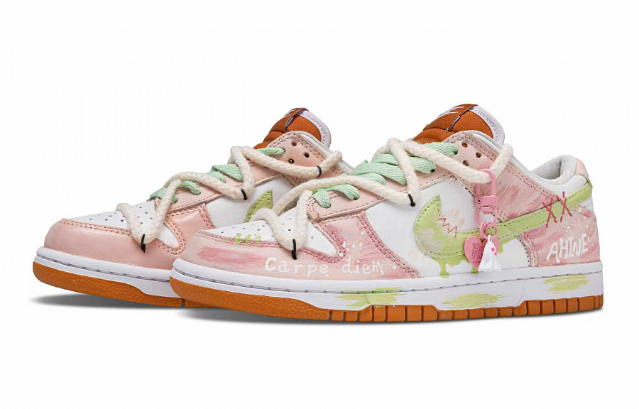 Nike Dunk Guava Sugar Cube Abrasion Resistant Low top Skateboard Shoes Unisex Pink Green купить в интернет-магазине Yoocart с быстрой доставкой по России.