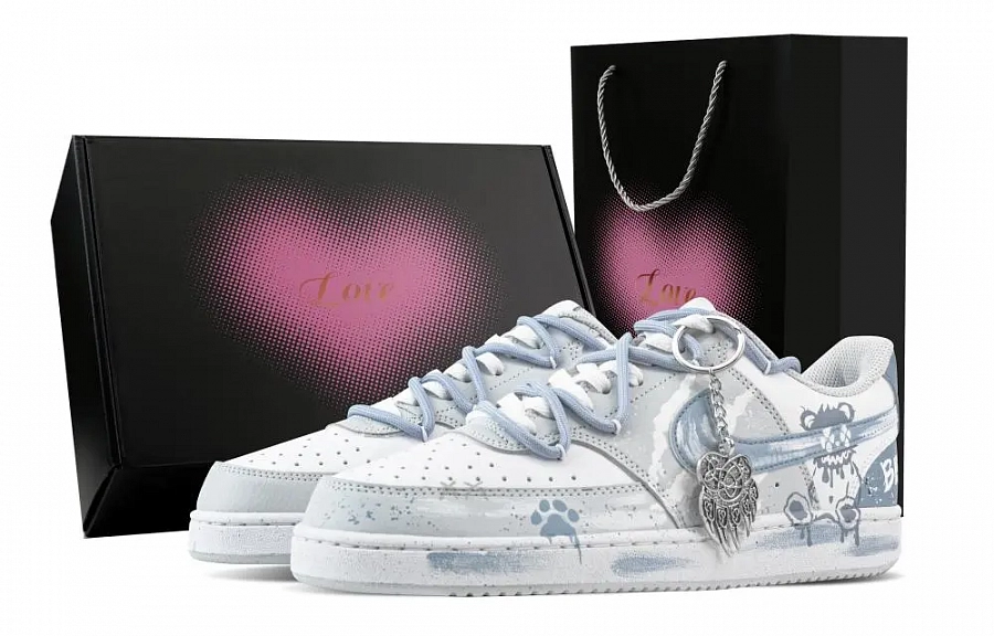 Nike Court Vision Street Bear Trail, Heart Box Abrasion Resistant Low top Skateboard Shoes Men's Gray Blue купить в интернет-магазине Yoocart с быстрой доставкой по России.