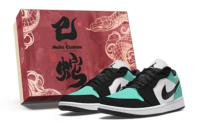 Jordan Air Jordan 1 Abrasion Resistant Low top Vintage Basketball Shoes Unisex Blue
