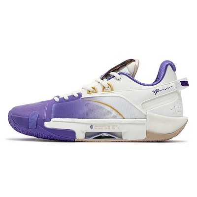 361° Cushioning Anti-Slip And Wear-Resistant Low-Top Basketball Shoes Men's Ultraviolet White