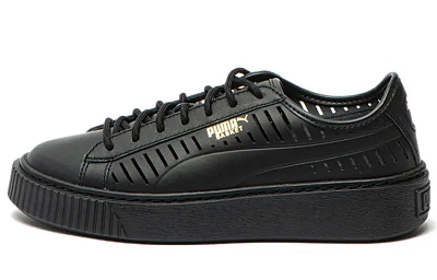 PUMA Basket Platform Summer Casual Shoes Black Women's