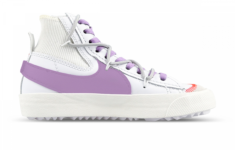 Nike Blazer Mid top Skateboard Shoes Unisex White Purple купить в интернет-магазине Yoocart с быстрой доставкой по России.