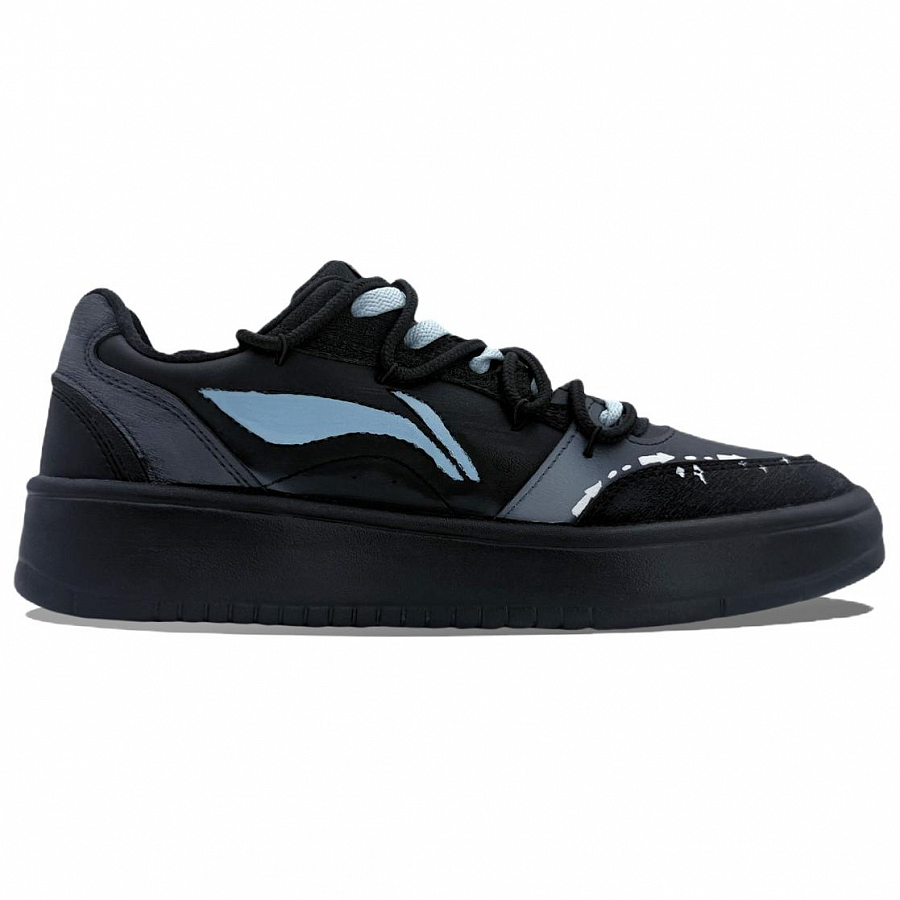 LiNing Yuanbao V3 Abrasion Resistant Shock Absorbers Low top Skateboard Shoes Men's Black Blue купить в интернет-магазине Yoocart с быстрой доставкой по России.