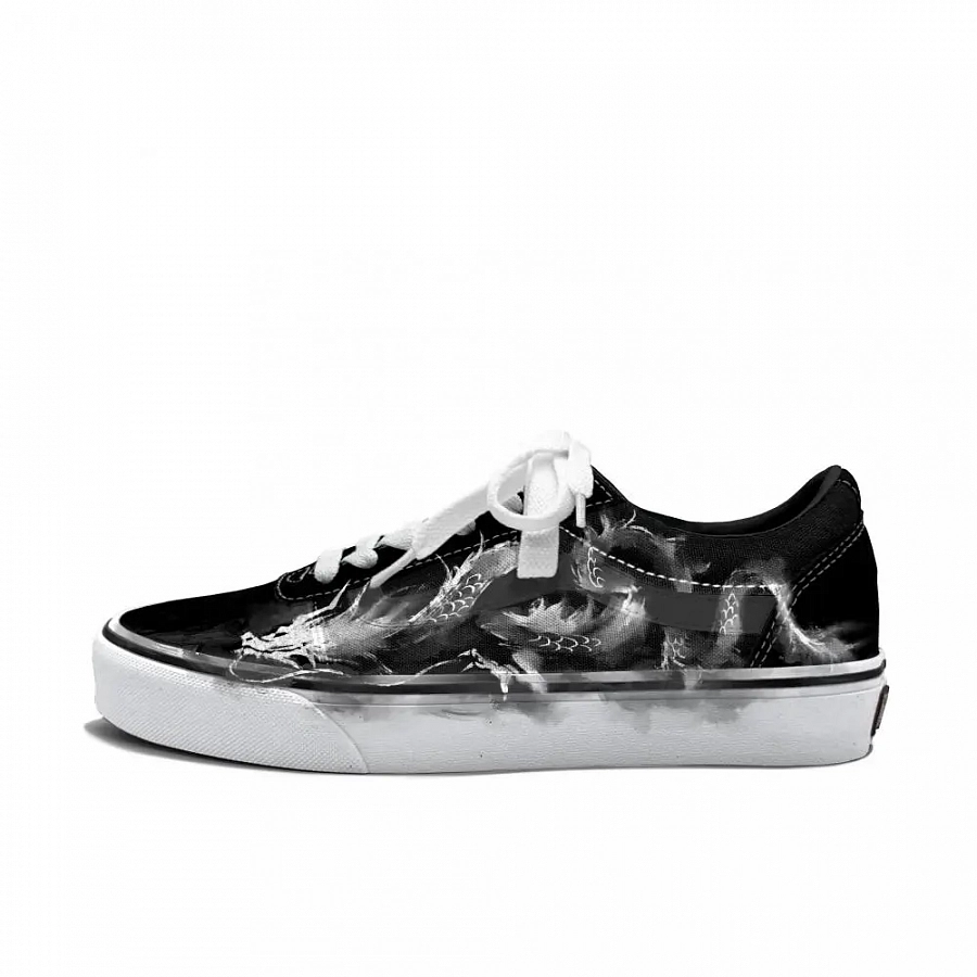 Vans Ward Abrasion Resistant Low top Skateboard Shoes Men's Black White купить в интернет-магазине Yoocart с быстрой доставкой по России.