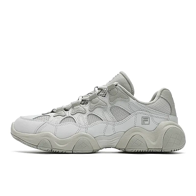 FILA Breathable And Lightweight Low top Casual Shoes Men's Gray Silver