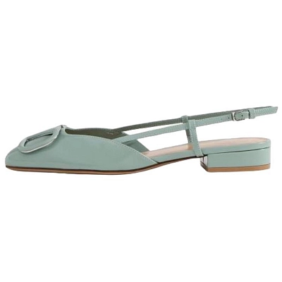 Valentino Vlogo Chunky Heel High Heels 3cm Women's Green
