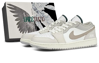 Jordan Air Jordan 1 Coverage Low top Vintage Basketball Shoes Unisex Coffee