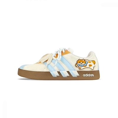 Adidas Neo VL Court 2.0 Shock Absorbers Abrasion Resistant Slip Resistant Low top Skateboard Shoes Unisex Beige