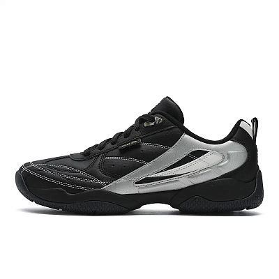 FILA FOUNTAIN Shoes Wear resistant And Lightweight Low Top Casual Shoes Men's Black Silver