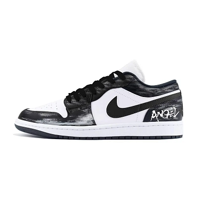 Jordan Air Jordan 1 LOW Abrasion Resistant Low top Vintage Basketball Shoes Unisex Black White
