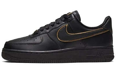 Nike Air Force 1 Low Black Gold Swoosh Women's