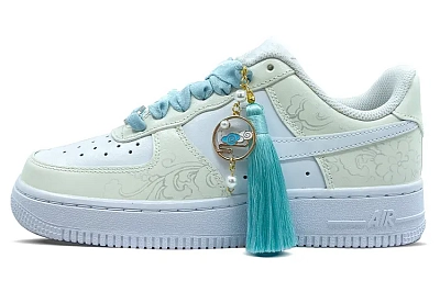 Nike Air Force 1 Air Force 1 Slip Resistant Abrasion Resistant Low top Skateboard Shoes Women's Ecru