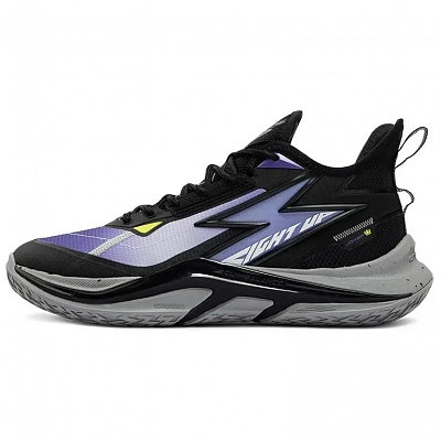 361° LIGHT UP Series Anti-Slip Wear-Resistant Low-Top Basketball Shoes Men's Purple Black