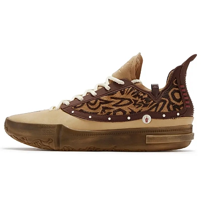 361° Joker 1 GT Cushioning, Wear Resistant Low Top Basketball Shoes Men's Coffee Brown