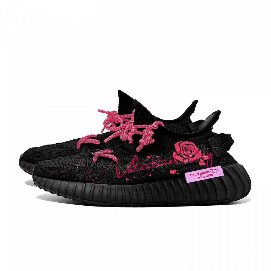 Adidas Originals Yeezy Boost 350 V2 Rose Box Cushioning, Wear Resistant Low top Casual Shoes Unisex Black купить в интернет-магазине Yoocart с быстрой доставкой по России.