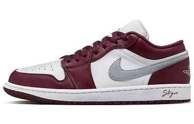Jordan Air Jordan 1 Pulse Abrasion Resistant Low top Vintage Basketball Shoes Unisex White Red