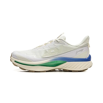 LiNing Cushioning, Abrasion Resistant, Slip Resistant, Rebound Low top Trail Running Shoes Men's Ecru