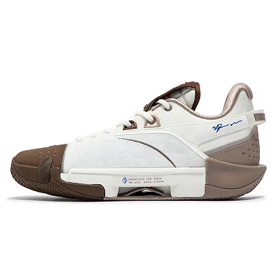 361° Slip Resistant, Abrasion Resistant, Breathable Low Top Basketball Shoes Men's White Umber