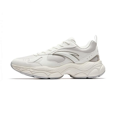 Anta Abrasion Resistant Breathable Low top Casual Shoes Men's White Gray