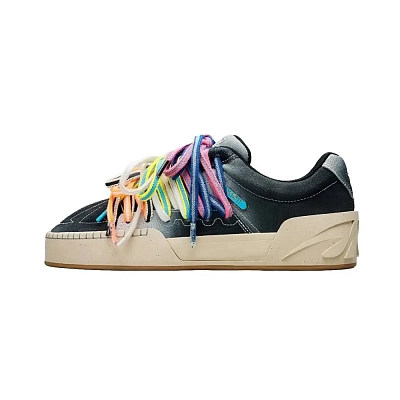 Anta Slip Resistant Abrasion Resistant Low top Skateboard Shoes Men's Charred Ash