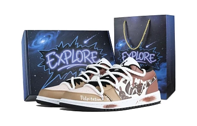 Jordan Air Jordan 1 Clever Rabbit Sweetheart Box Low top Vintage Basketball Shoes Unisex Brown