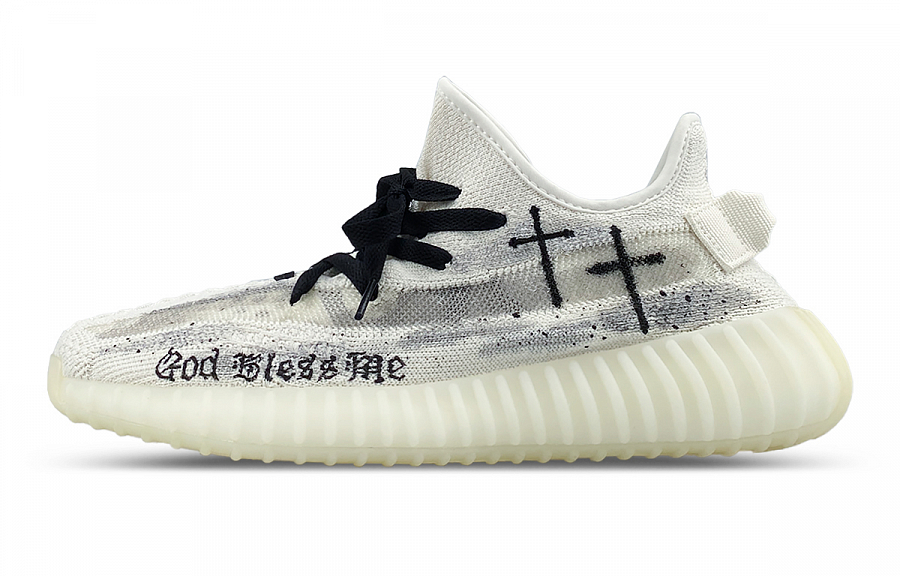 Adidas Originals Yeezy Boost 350 V2 Cushioning Height Increase Low top Casual Shoes Unisex Black White купить в интернет-магазине Yoocart с быстрой доставкой по России.