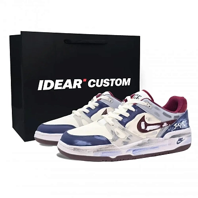 Nike Full Force Skateboard Shoes Men's Low top Blue/White/Red