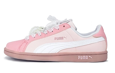 PUMA Smash Non slip Lightweight Low top Skateboard Shoes Women's Pink