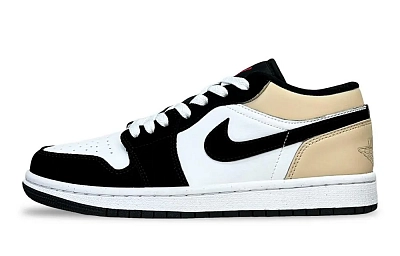Jordan Air Jordan 1 Trendy Abrasion Resistant Low top Vintage Basketball Shoes Unisex Black Yellow