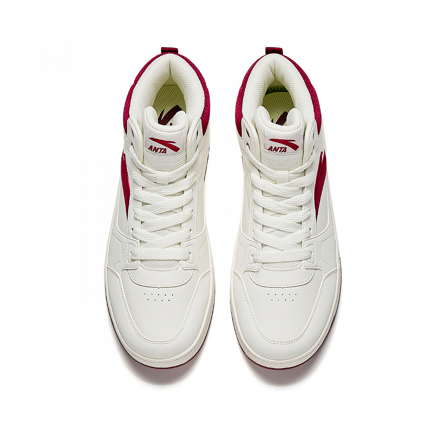 Anta Original Year Wear resistant And Lightweight High top Skateboard Shoes Men's White Red купить в интернет-магазине Yoocart с быстрой доставкой по России.
