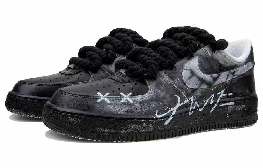 Nike Air Force 1 Black Humorous Casual Low-Top Skateboard Shoes Men's Black White купить в интернет-магазине Yoocart с быстрой доставкой по России.