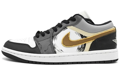 Jordan Air Jordan 1 Vintage Basketball Shoes Women's Low top Gray/White