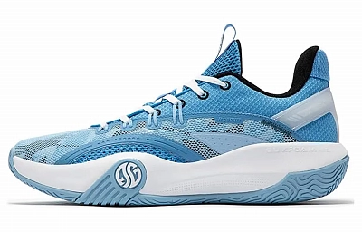 361° Abrasion Resistant Low Top Basketball Shoes Men's Blue
