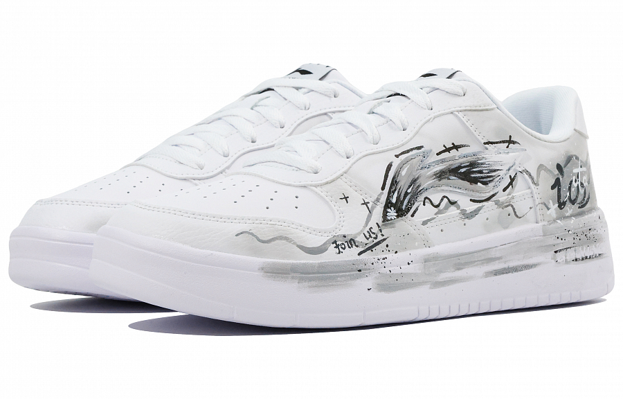 LiNing Pontoon Boats Lightweight And Breathable Low top Skateboard Shoes Unisex Black White Gray купить в интернет-магазине Yoocart с быстрой доставкой по России.