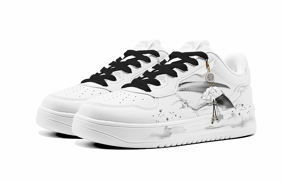 Anta Relaxed Abrasion Resistant, Lightweight, And Breathable Low top Skateboard Shoes Men's Black White купить в интернет-магазине Yoocart с быстрой доставкой по России.