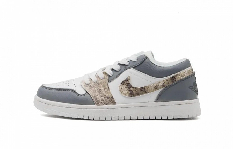 Jordan Air Jordan 1 Abrasion Resistant Low top Vintage Basketball Shoes Unisex White Gray купить в интернет-магазине Yoocart с быстрой доставкой по России.