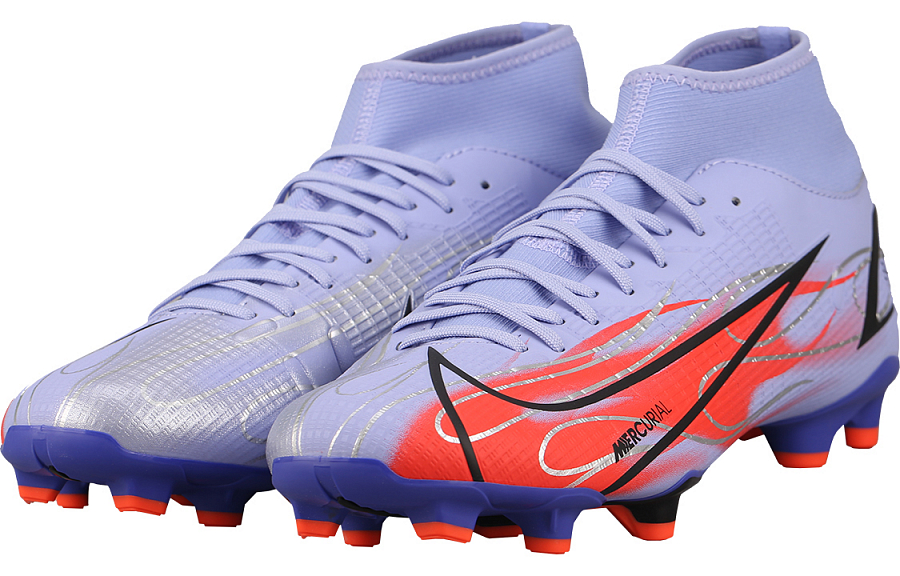 Nike Mercurial Superfly 8 Mg Kylian Mbappe Flames Purple Red Sole купить в интернет-магазине Yoocart с быстрой доставкой по России.