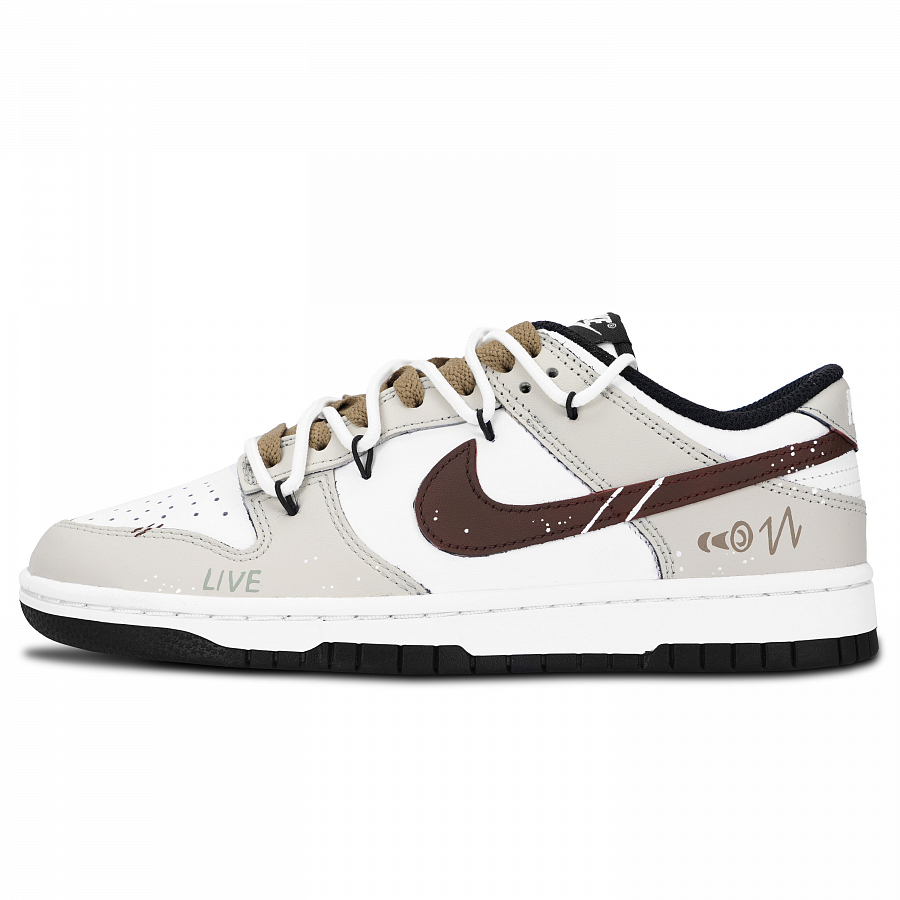 Nike Dunk Black White, American Reporting Black Shoe Box Abrasion Resistant Low top Skateboard Shoes Unisex Beige купить в интернет-магазине Yoocart с быстрой доставкой по России.